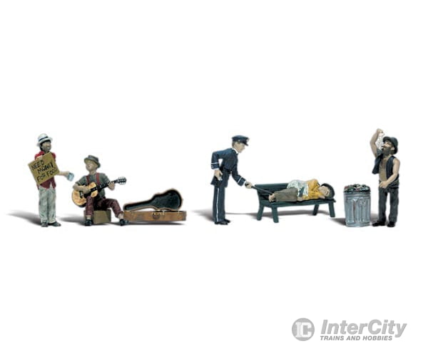 Woodland Scenics 2749 Scenic Accents(R) Figures - - Park Bums With Accessories Pkg(4)