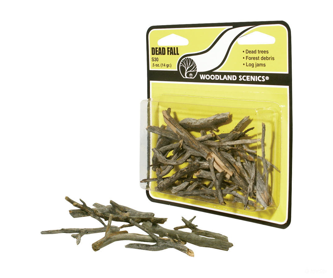 Woodland Scenics 30 Stump - Dead Fall (.5Oz) Trees & Vegetation