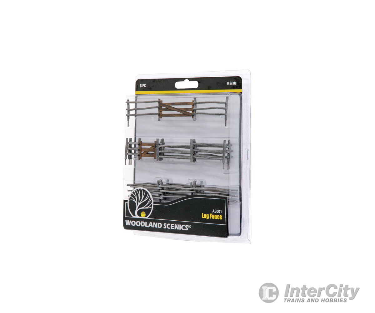 Woodland Scenics 3001 Log Fence - Kit With Gates Hinges & Planter Pins Total Scale Length: 192’