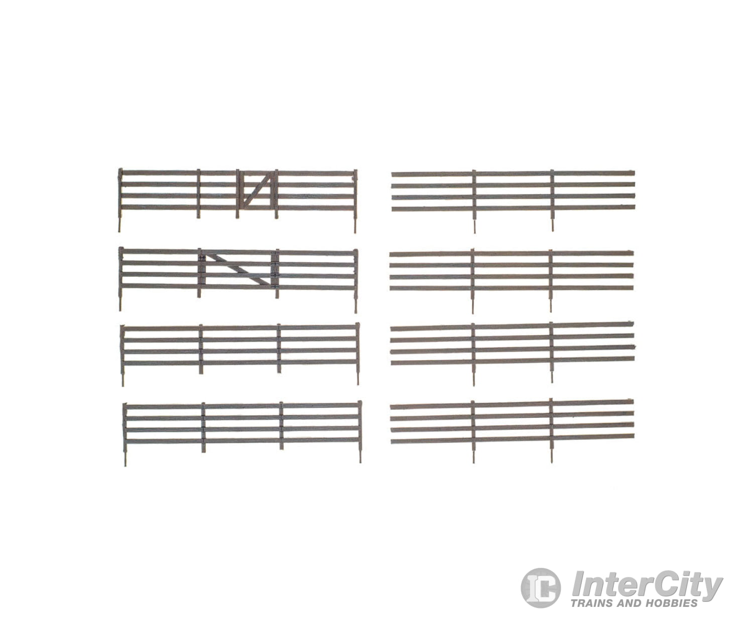 Woodland Scenics 3002 Rail Fence - Kit With Gates Hinges & Planter Pins Total Scale Length: 192’