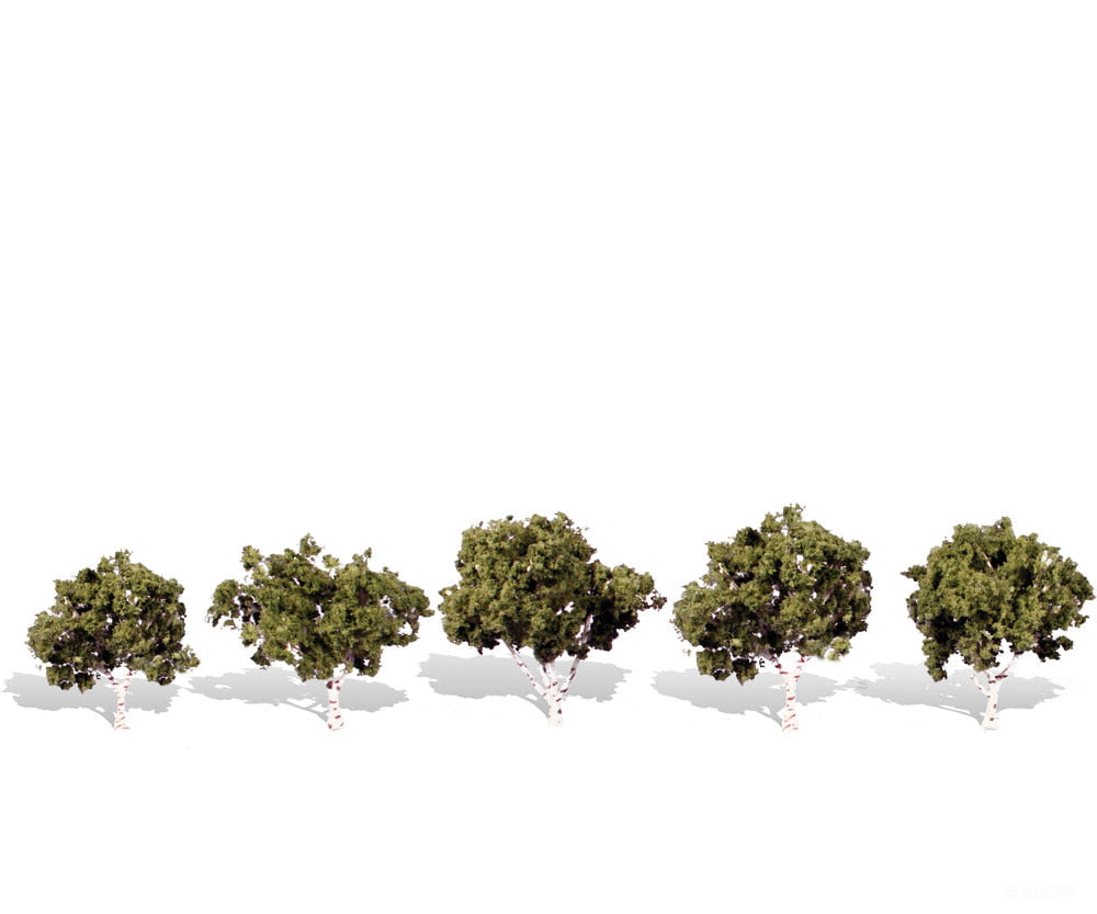 Woodland Scenics 3532 Waters Edge 1-1/4’-2’ - 5/Pk Classic Trees & Vegetation