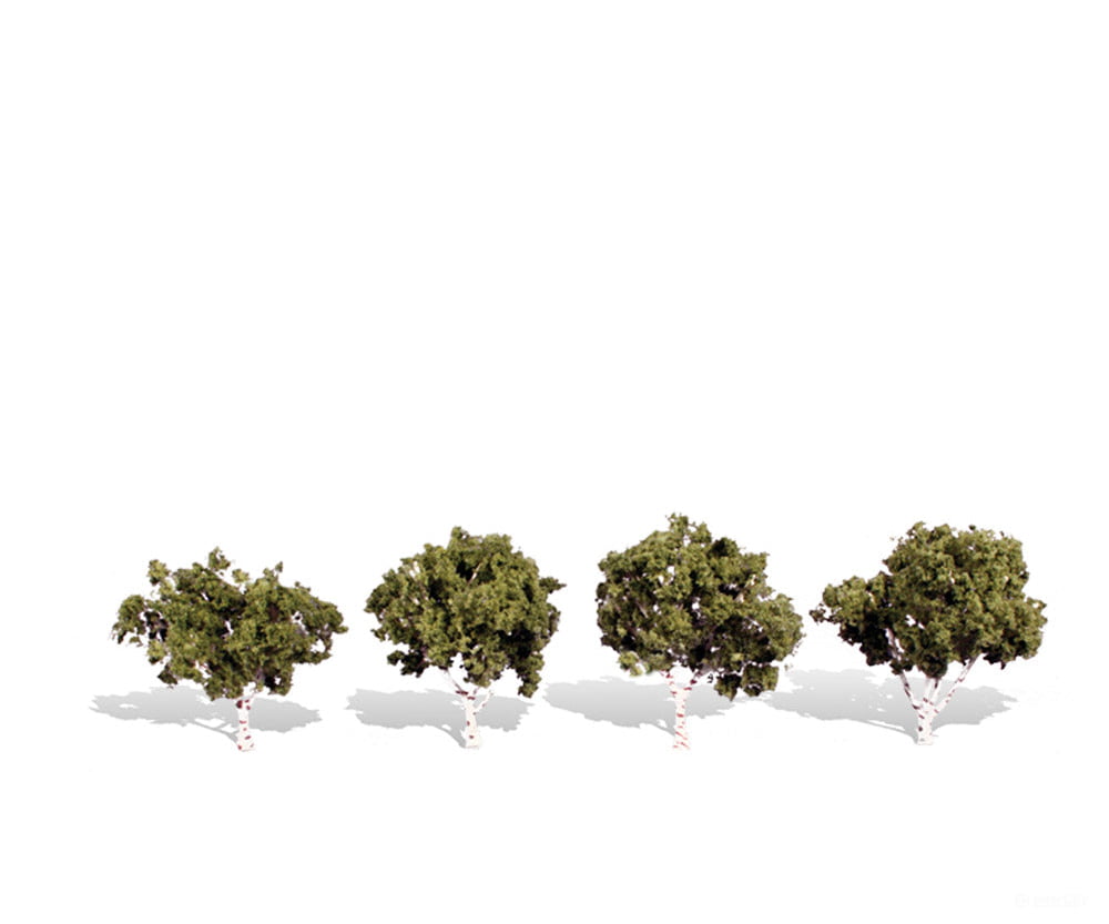 Woodland Scenics 3533 Waters Edge 2’ - 3’ - 4/Pk Classic Trees & Vegetation