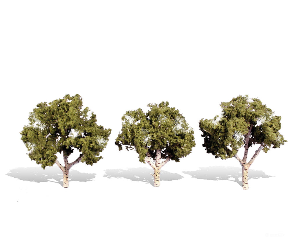 Woodland Scenics 3535 Waters Edge 4’-5’ - 3/Pk Classic Trees & Vegetation