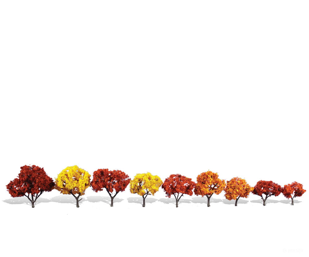 Woodland Scenics 3540 Harvest Blaze 1 - 1/4’ - 3’ - 9/Pk Classic Trees & Vegetation