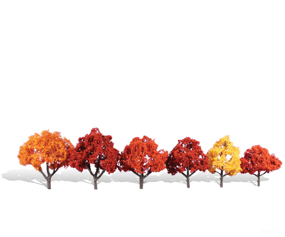 Woodland Scenics 3541 Harvest Blaze 3’ - 5’ - 6/Pk Classic Trees & Vegetation