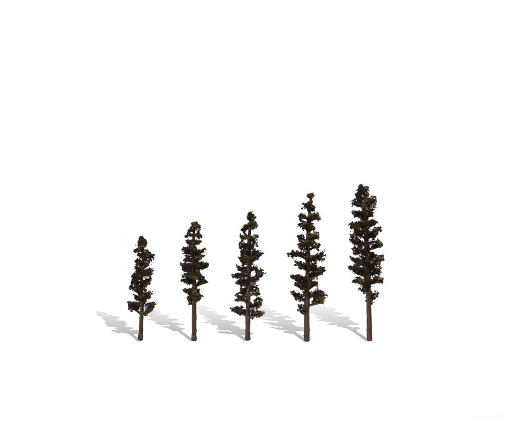 Woodland Scenics 3560 Standing Timber 2-1/2’-4’ - 5/Pk Classic Trees & Vegetation