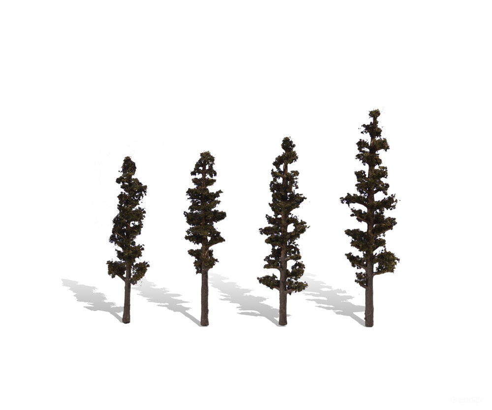 Woodland Scenics 3561 Standing Timber 4’ - 6’ - 4/Pk Classic Trees & Vegetation