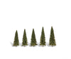 Woodland Scenics 3565 Forever Green 2 - 1/2’ - 4’ - 5/Pk Classic Trees & Vegetation