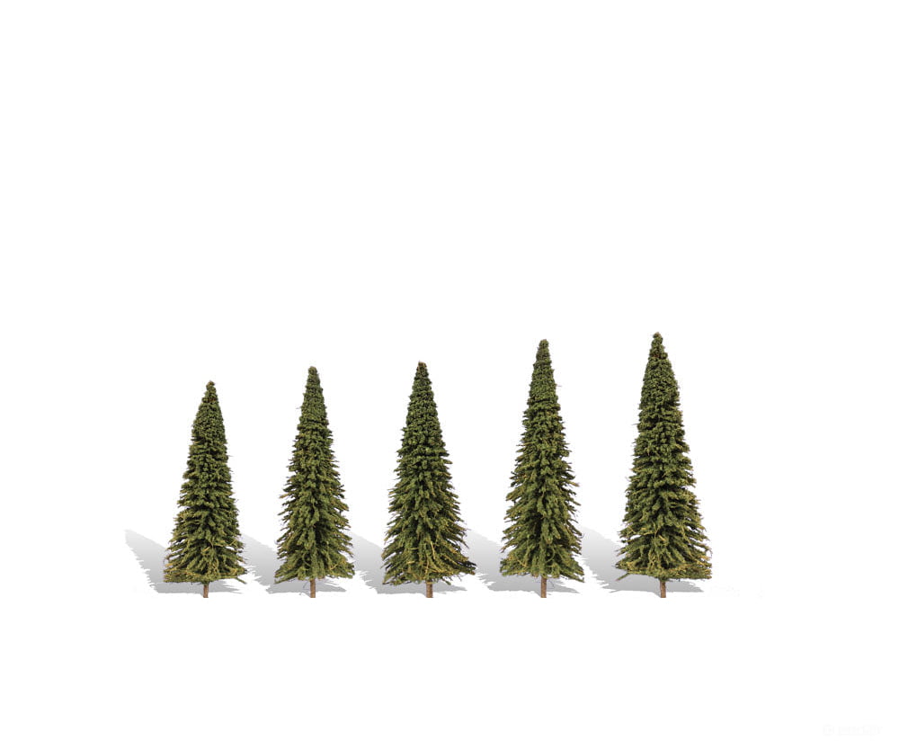 Woodland Scenics 3565 Forever Green 2 - 1/2’ - 4’ - 5/Pk Classic Trees & Vegetation