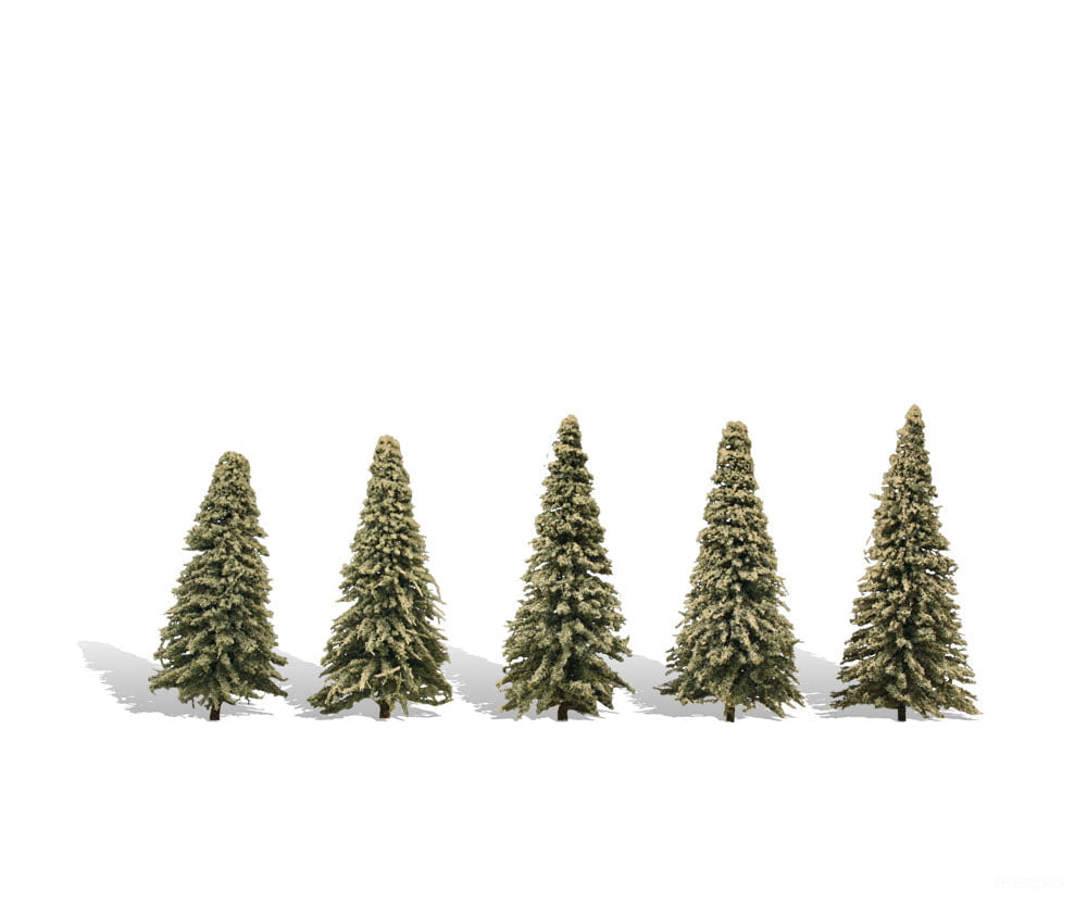 Woodland Scenics 3566 Blue Needle 2-1/2’-4’ - 5/Pk Classic Trees & Vegetation