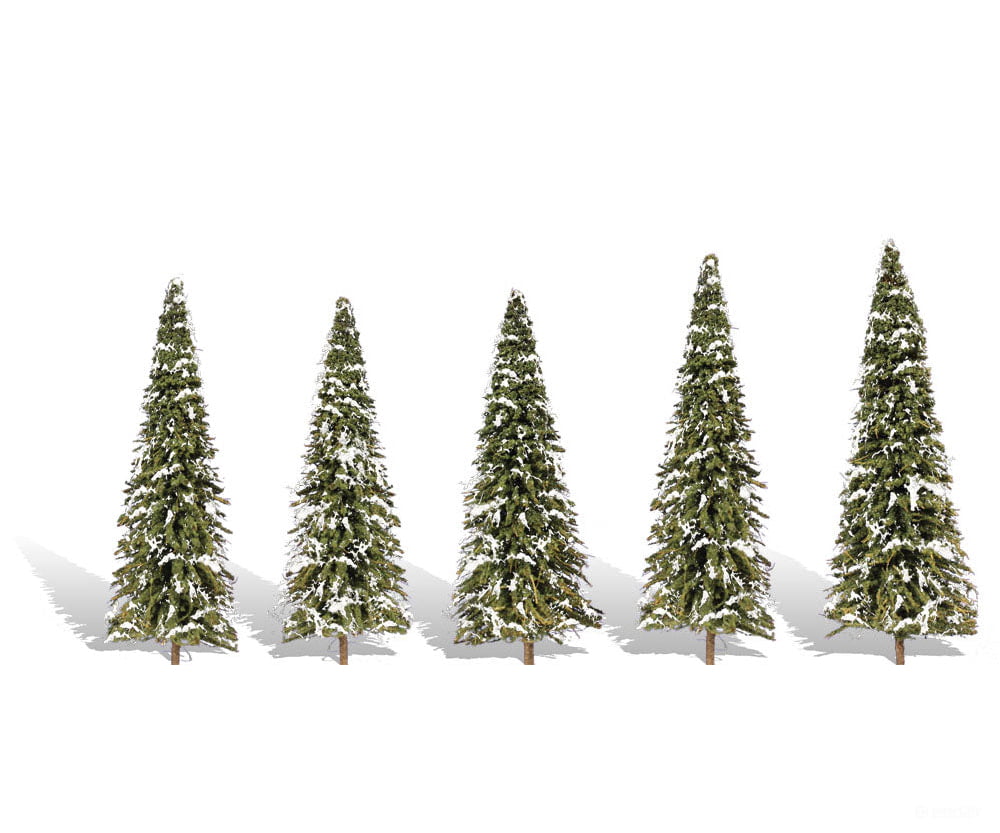 Woodland Scenics 3567 Snow Dusted 2 - 1/2’ - 4’ - 5/Pk Classic Trees & Vegetation