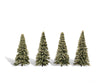 Woodland Scenics 3569 Blue Needle 4’-6’ - 4/Pk Classic Trees & Vegetation