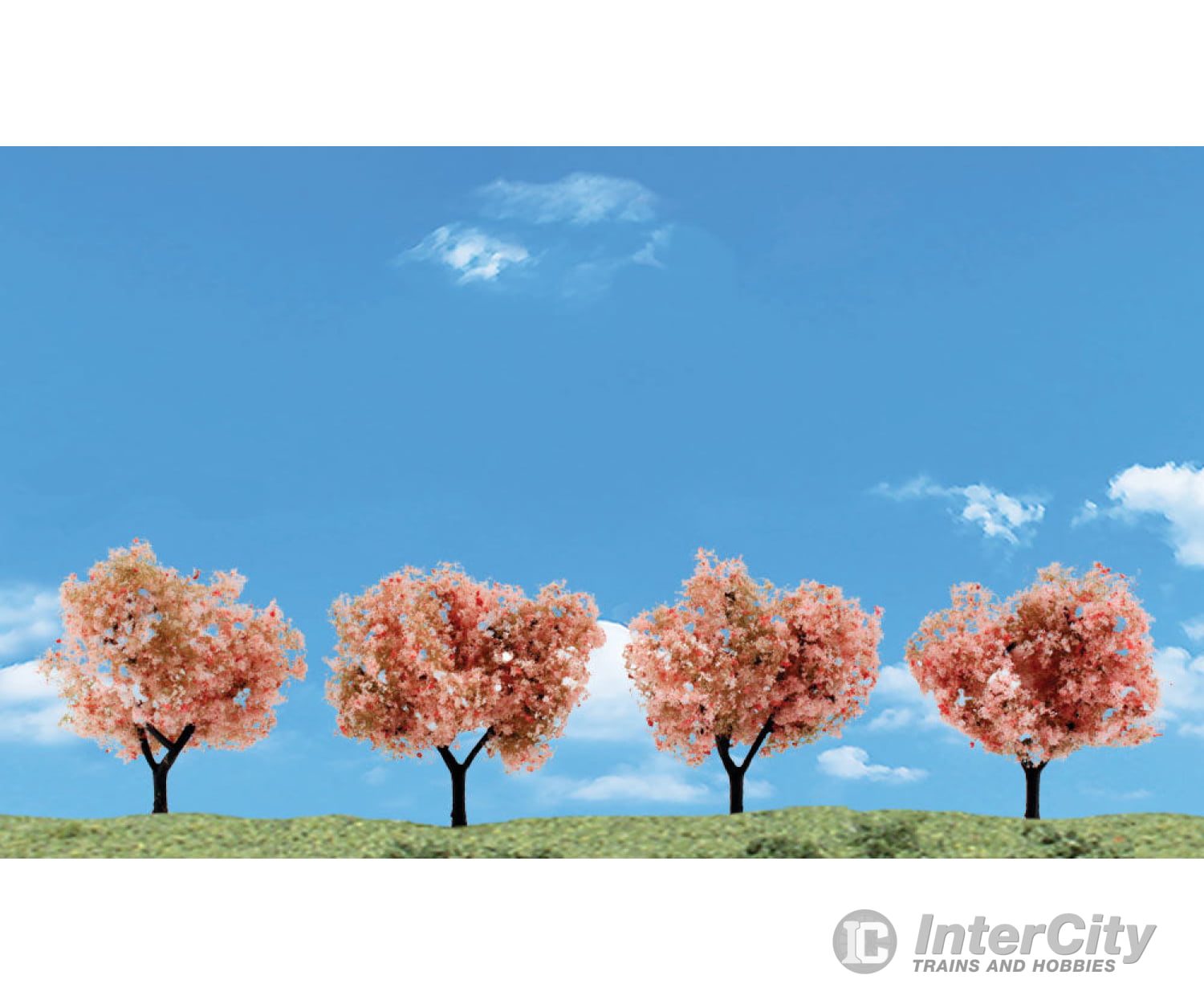 Woodland Scenics 3593 Flowering Trees 2’ - 3’ (4/Pk) Classic & Vegetation