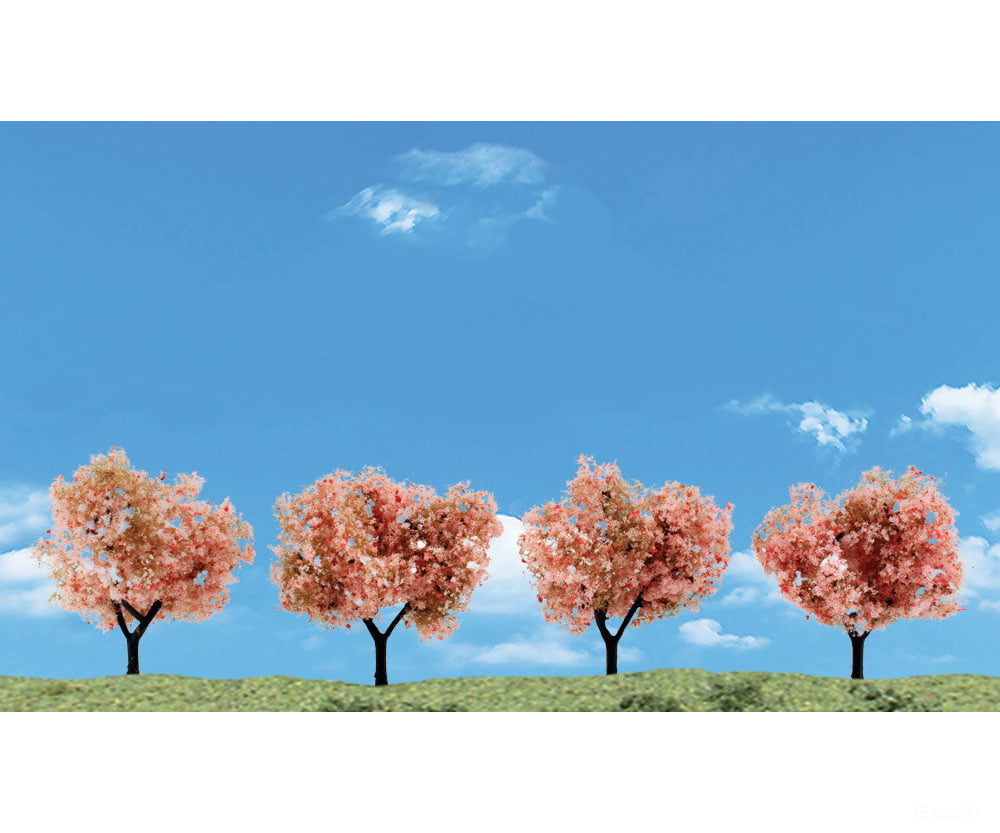 Woodland Scenics 3593 Flowering Trees 2’ - 3’ (4/Pk) Classic & Vegetation