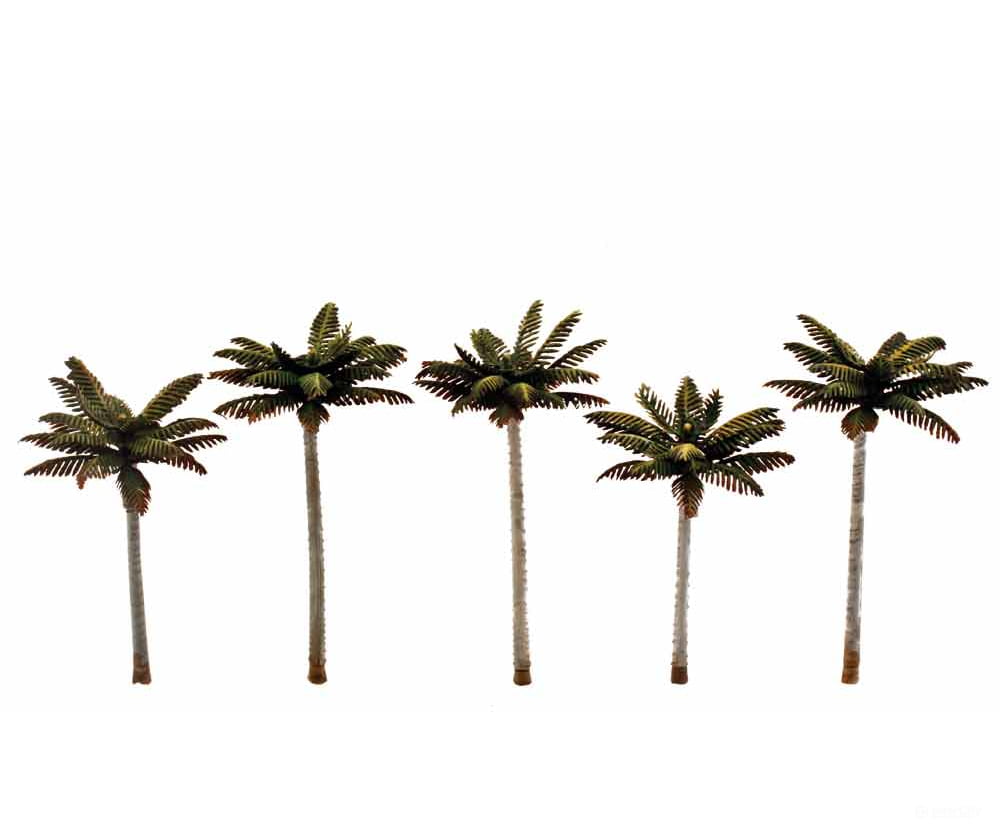 Woodland Scenics 3597 Palm Trees 3’ - 3.75’ (5/Pk) Classic & Vegetation