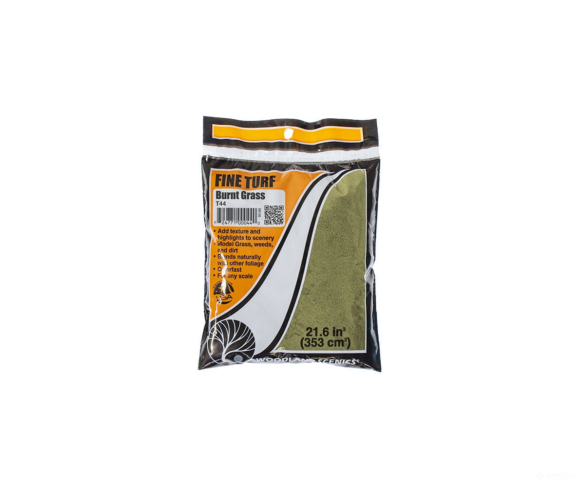 Woodland Scenics 44 Fine Turf - Burnt Grass (12 Oz) Flock & Turf