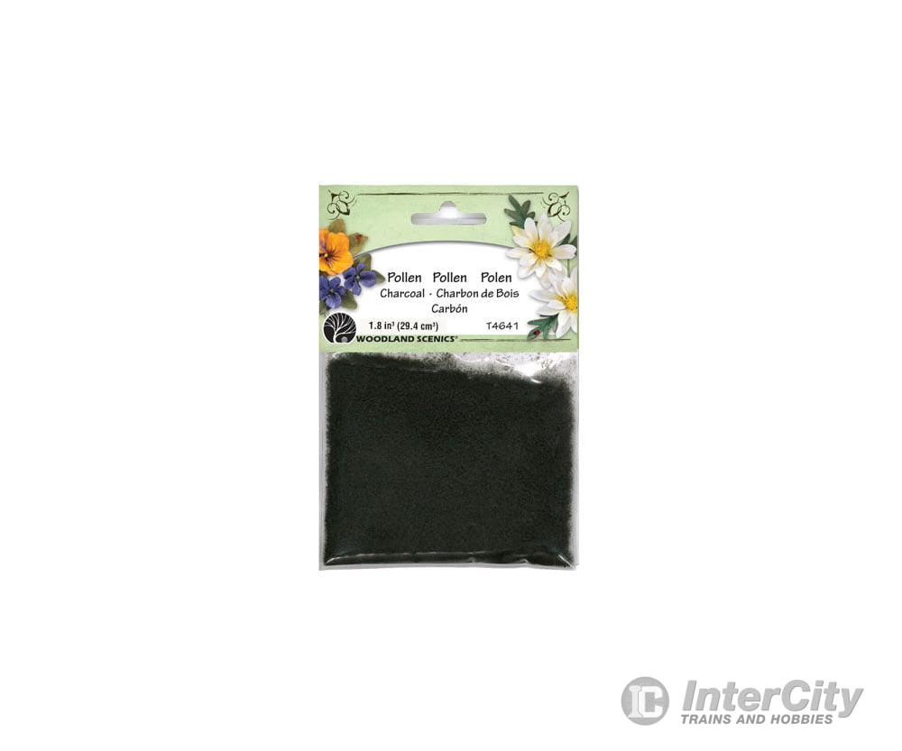 Woodland Scenics 4641 Paper Flower Pollen - 1.8 Cu In. 29.4 Cm. Charcoal Flock & Turf