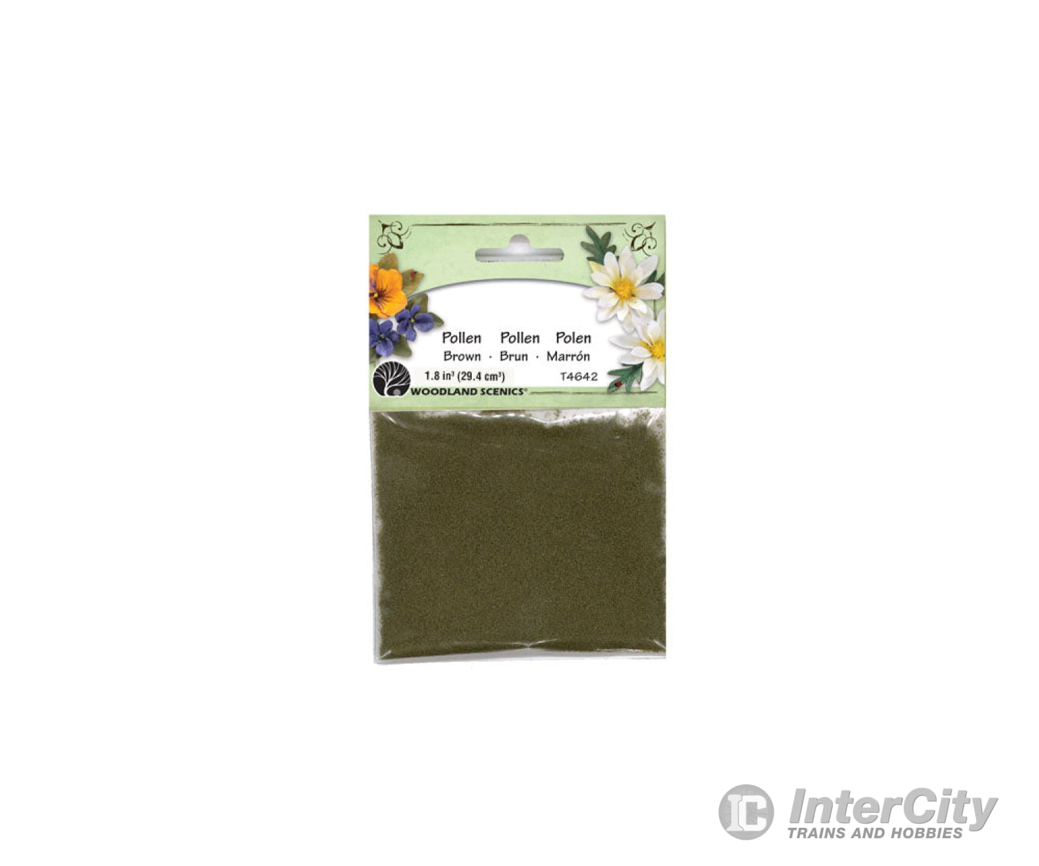 Woodland Scenics 4642 Paper Flower Pollen - 1.8 Cu In. 29.4 Cm. Brown Flock & Turf