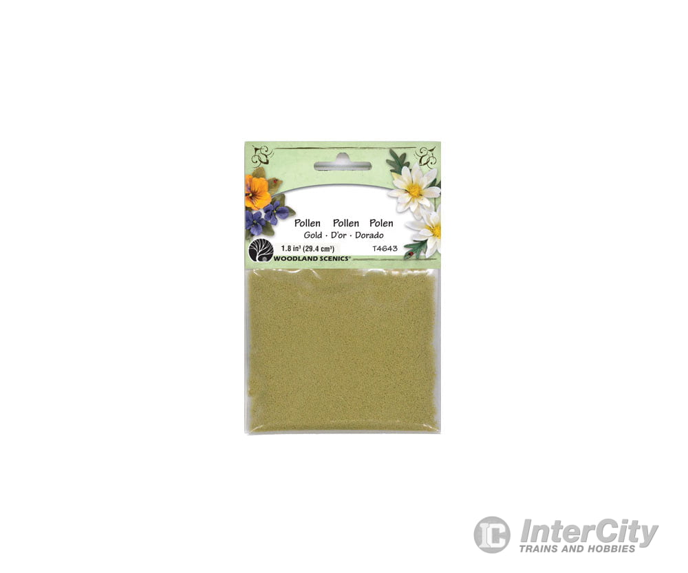 Woodland Scenics 4643 Paper Flower Pollen - 1.8 Cu In. 29.4 Cm. Gold Flock & Turf