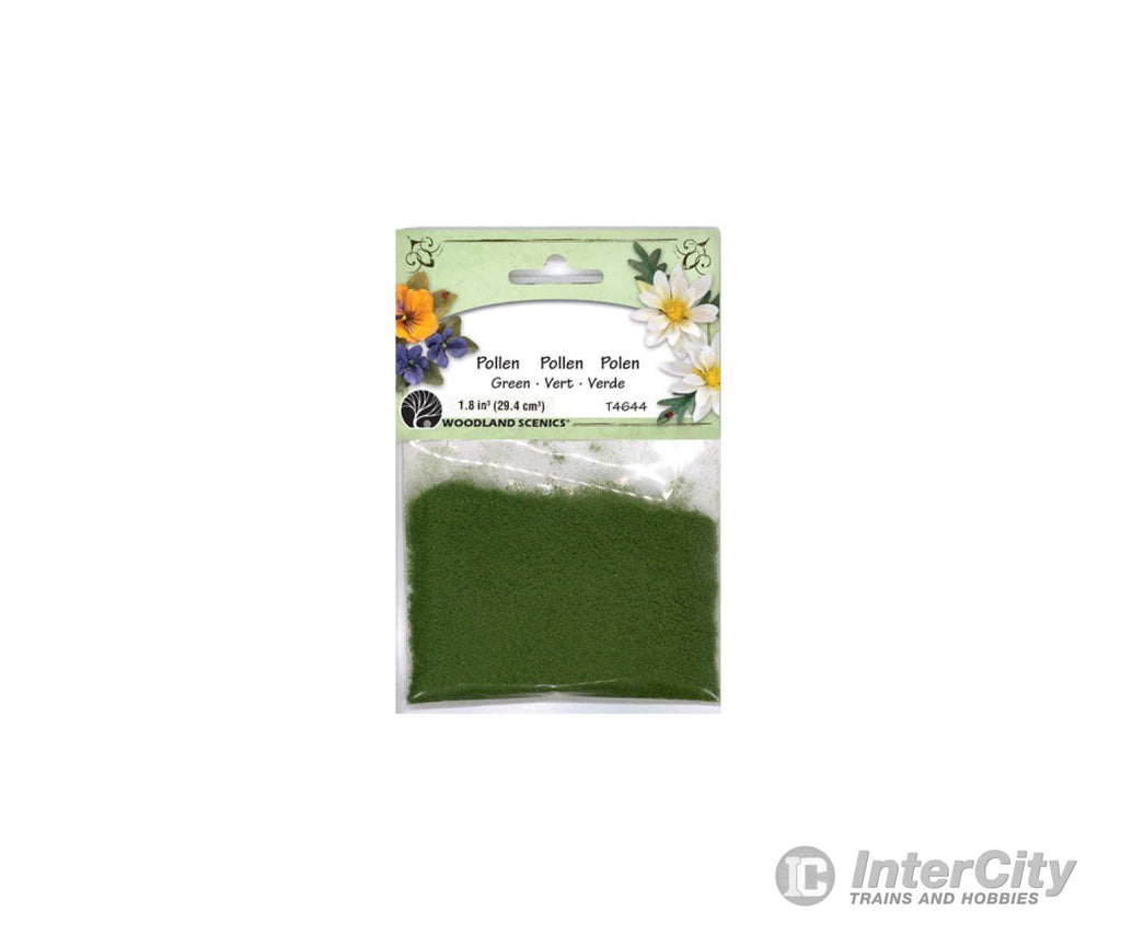 Woodland Scenics 4644 Paper Flower Pollen - 1.8 Cu In. 29.4 Cm. Green Flock & Turf