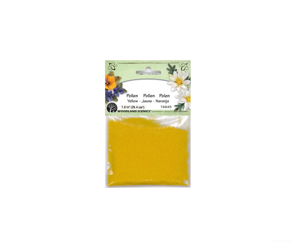 Woodland Scenics 4645 Paper Flower Pollen - 1.8 Cu In. 29.4 Cm. Yellow Flock & Turf