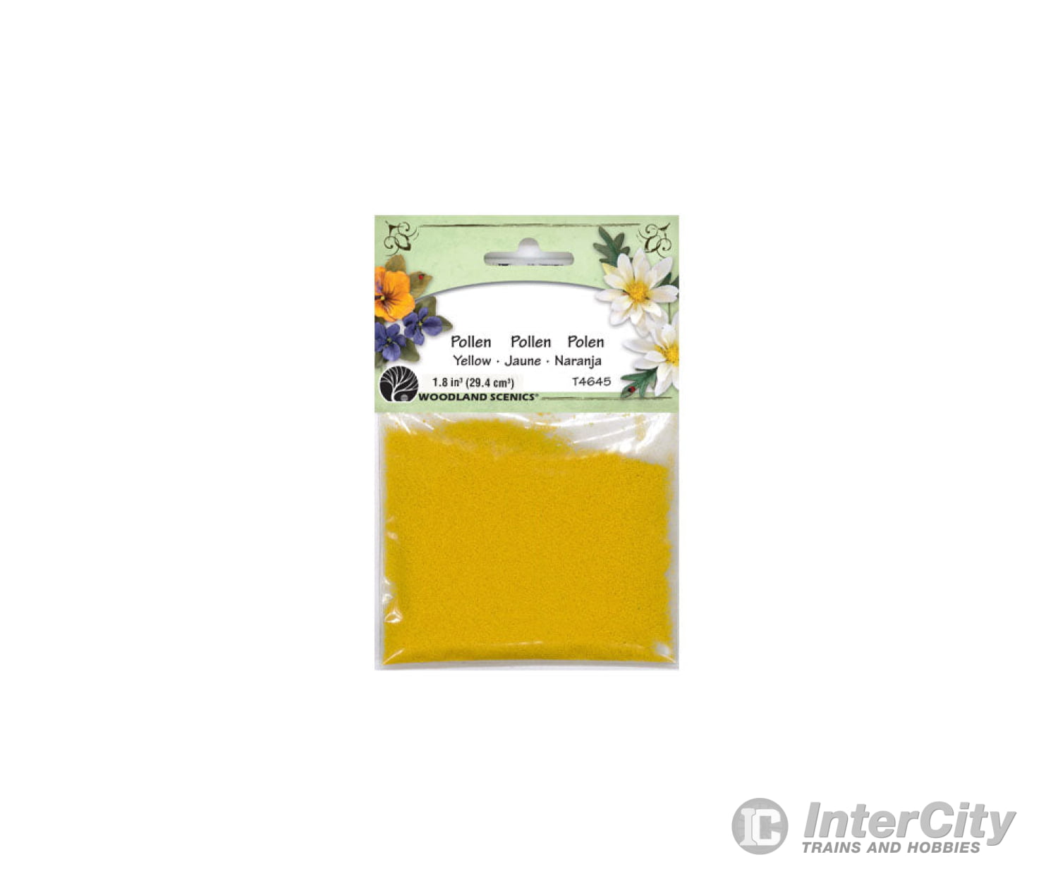 Woodland Scenics 4645 Paper Flower Pollen - 1.8 Cu In. 29.4 Cm. Yellow Flock & Turf