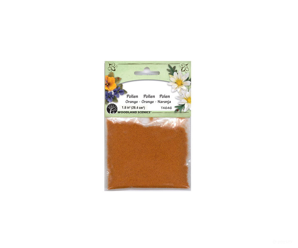 Woodland Scenics 4646 Paper Flower Pollen - 1.8 Cu In. 29.4 Cm. Orange Flock & Turf