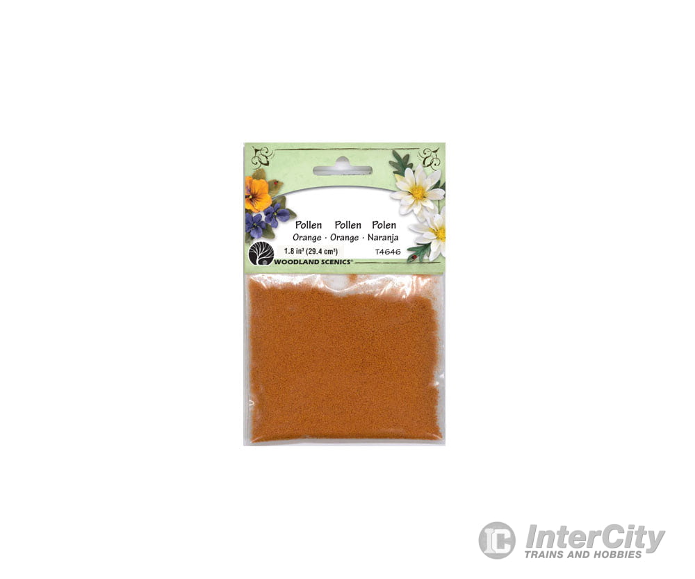 Woodland Scenics 4646 Paper Flower Pollen - 1.8 Cu In. 29.4 Cm. Orange Flock & Turf