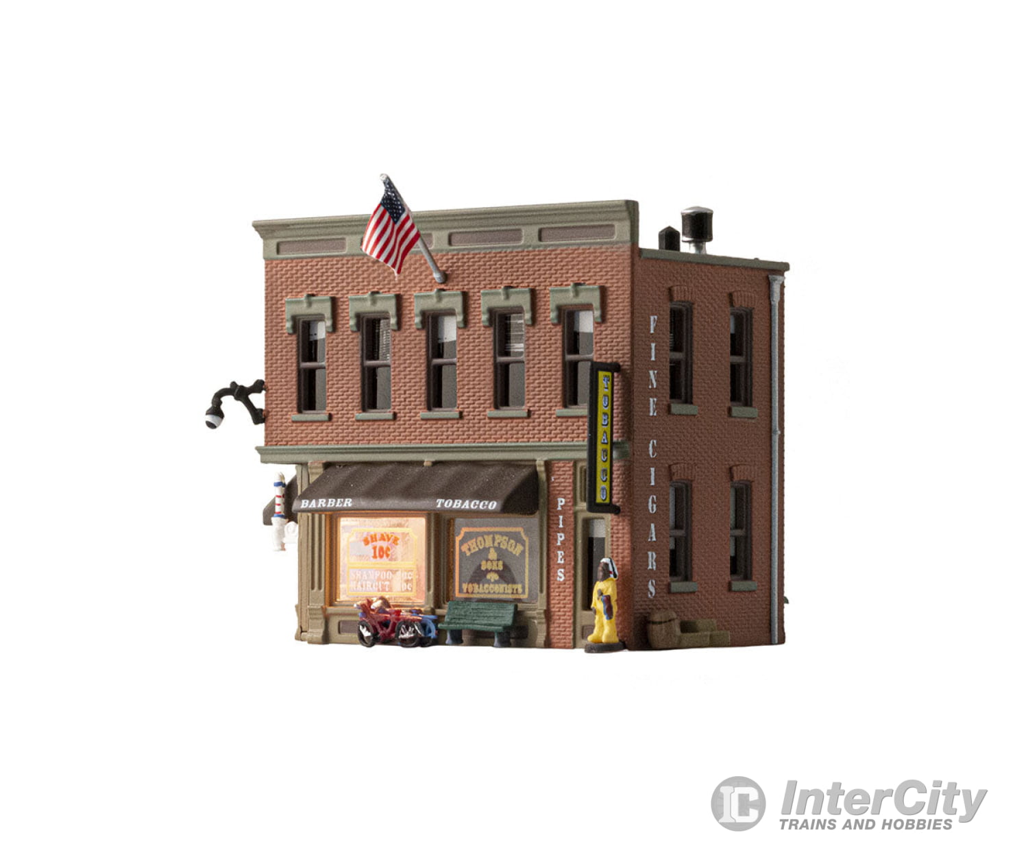 Woodland Scenics 4923 Corner Emporium (Lit) N Scale Structures