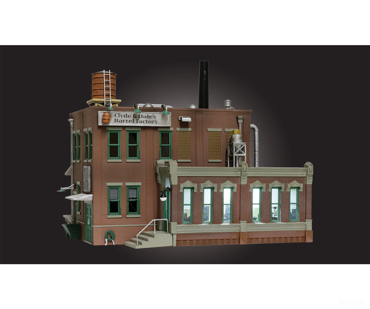 Woodland Scenics 4924 Clyde & Dales Barrel Factory (Lit) N Scale Structures