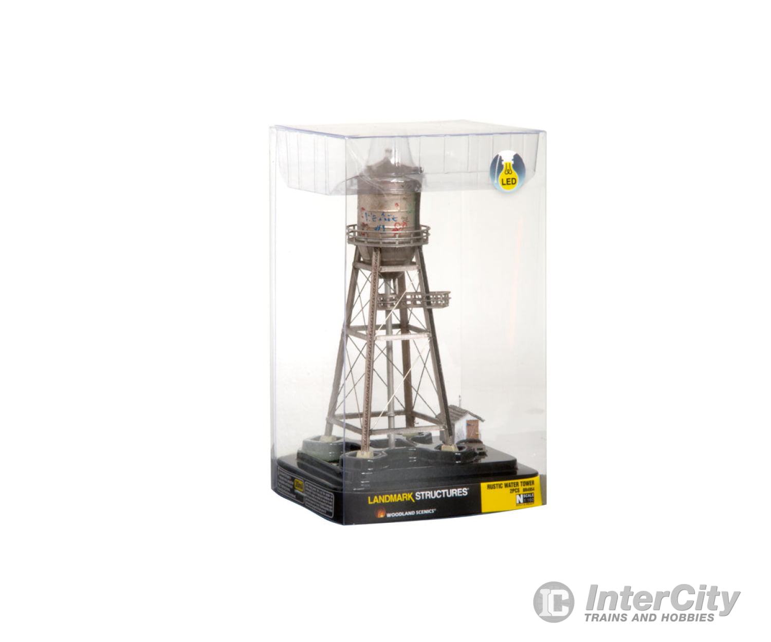 Woodland Scenics 4954 Rustic Water Tower (Lit) N Scale Structures