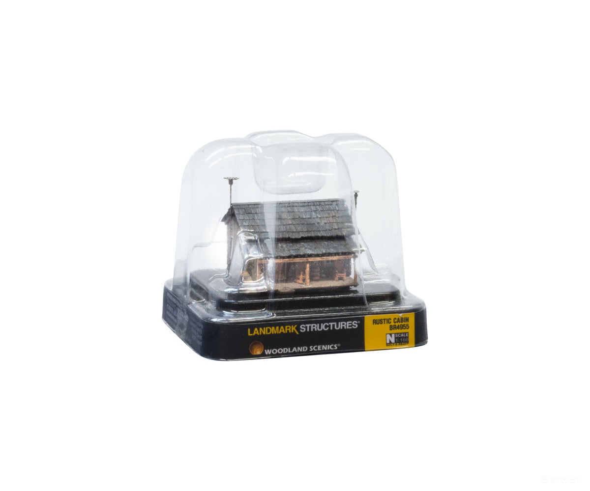 Woodland Scenics 4955 Rustic Cabin (Lit) N Scale Structures