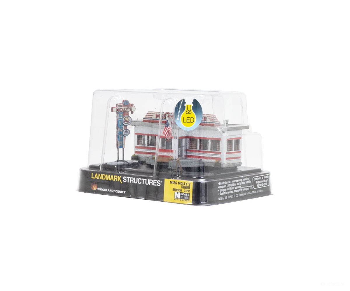Woodland Scenics 4956 Miss Molly’s Diner N Scale Structures