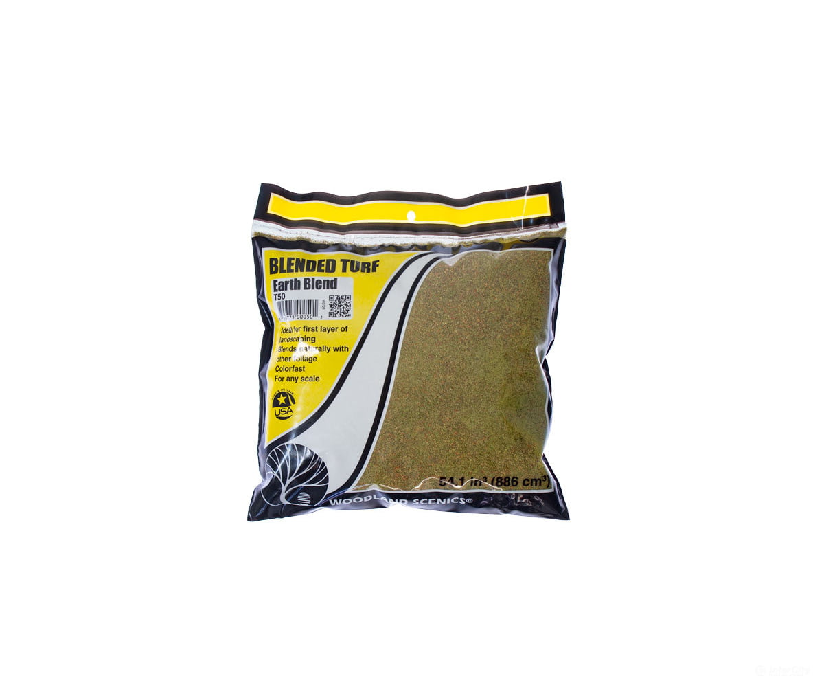 Woodland Scenics 50 Blend Turf - Earth (30 Oz) Flock & Turf
