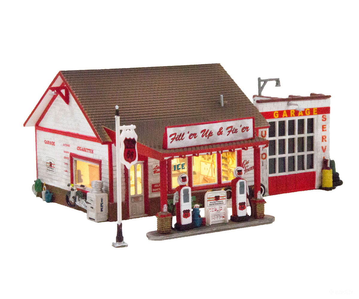 Woodland Scenics 5025 Fill’er Up & Fix’er (Lit) Ho Scale Structures