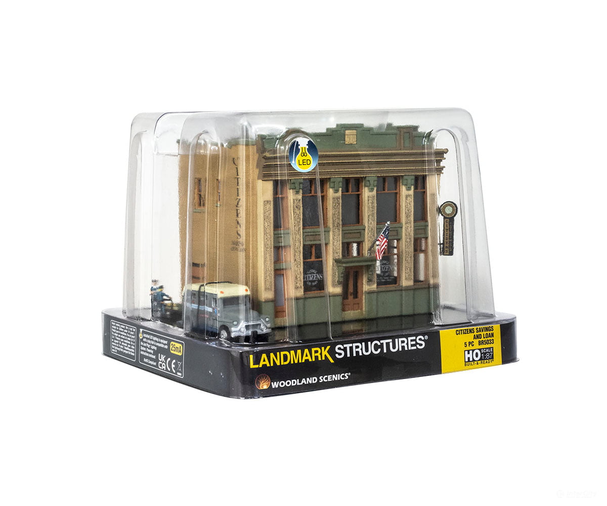Woodland Scenics 5033 Citizens Savings And Loan (Lit) Ho Scale Structures