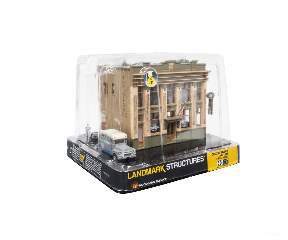 Woodland Scenics 5033 Citizens Savings And Loan (Lit) Ho Scale Structures