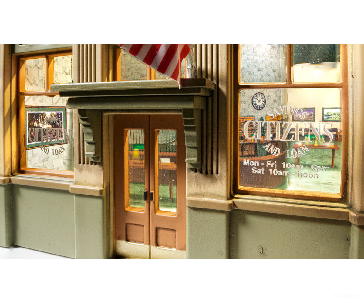 Woodland Scenics 5033 Citizens Savings And Loan (Lit) Ho Scale Structures