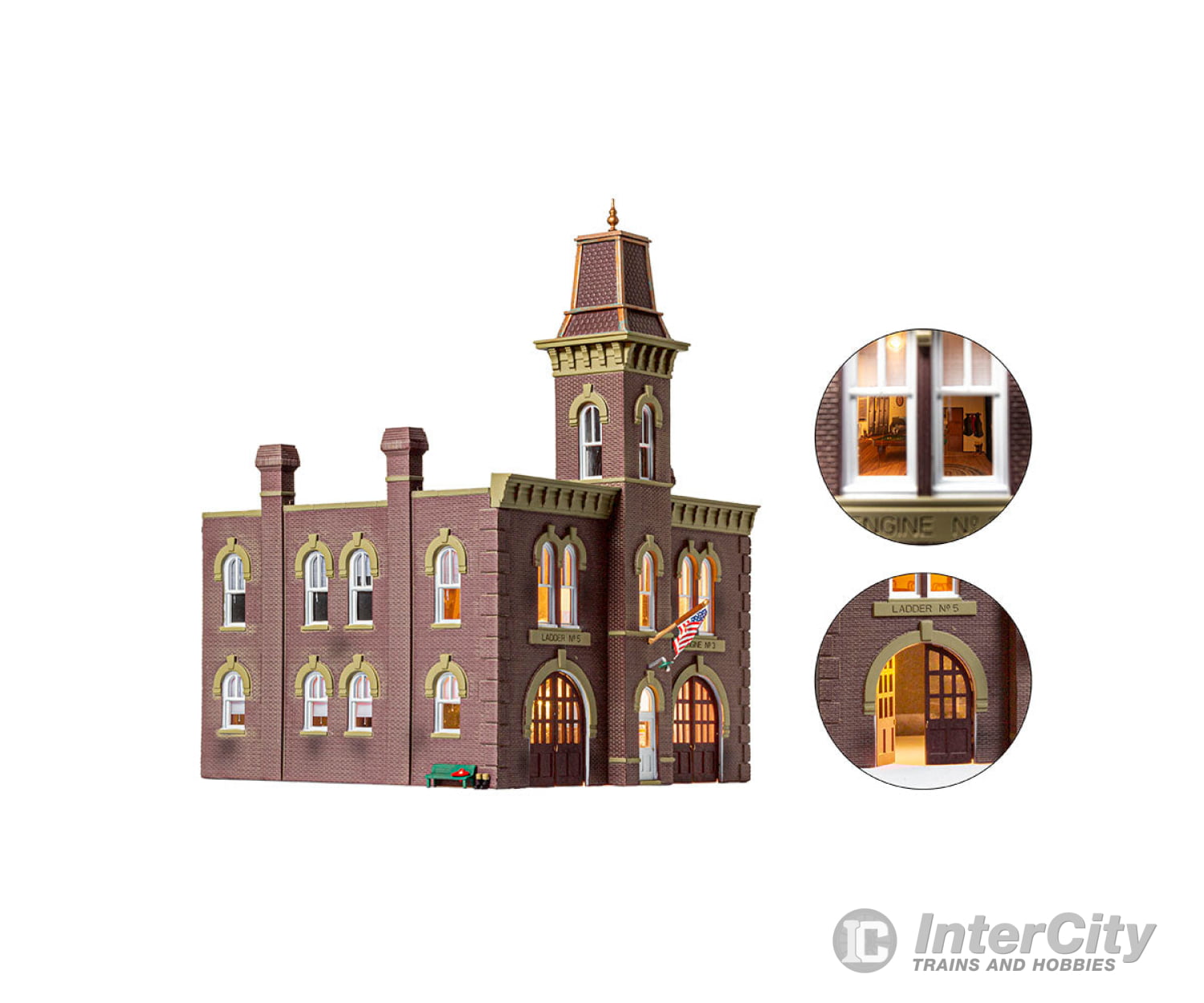 Woodland Scenics 5034 Firehouse (Lit) Ho Scale Structures