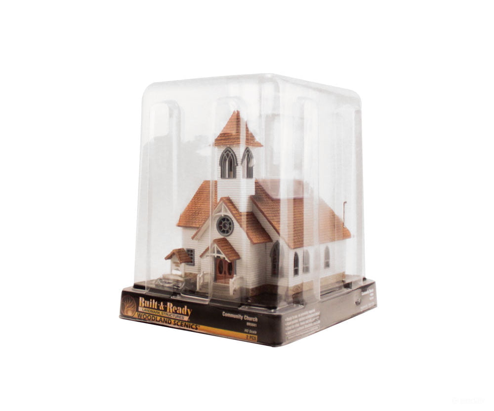 Woodland Scenics 5041 Community Church (Lit) Ho Scale Structures