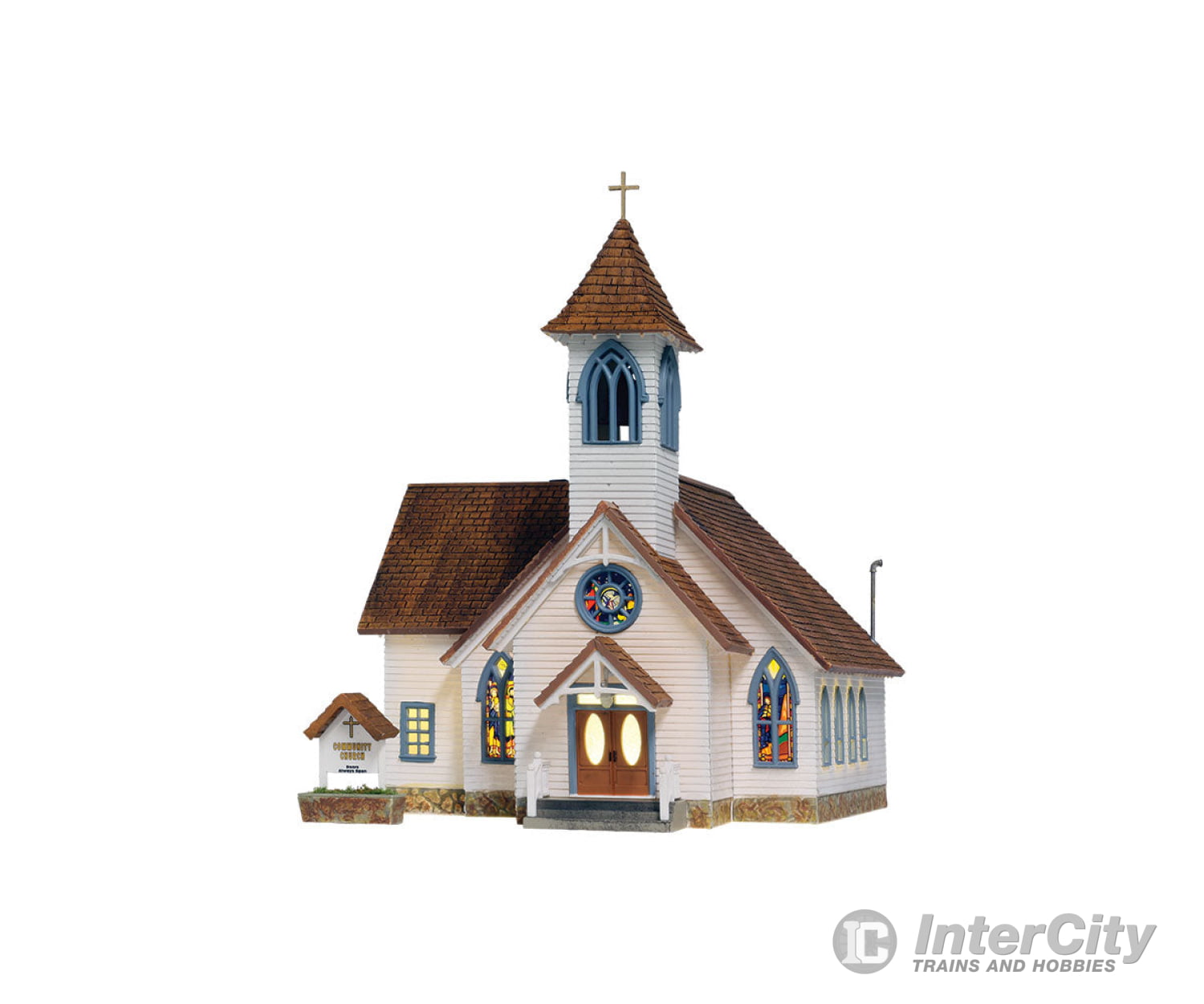 Woodland Scenics 5041 Community Church (Lit) Ho Scale Structures