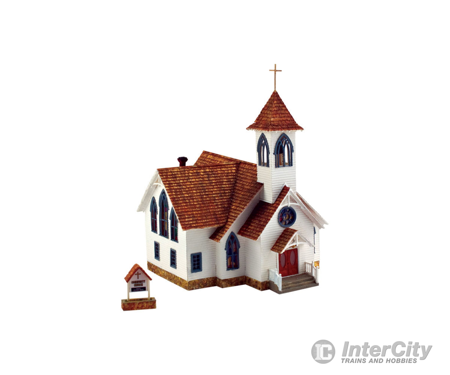 Woodland Scenics 5041 Community Church (Lit) Ho Scale Structures