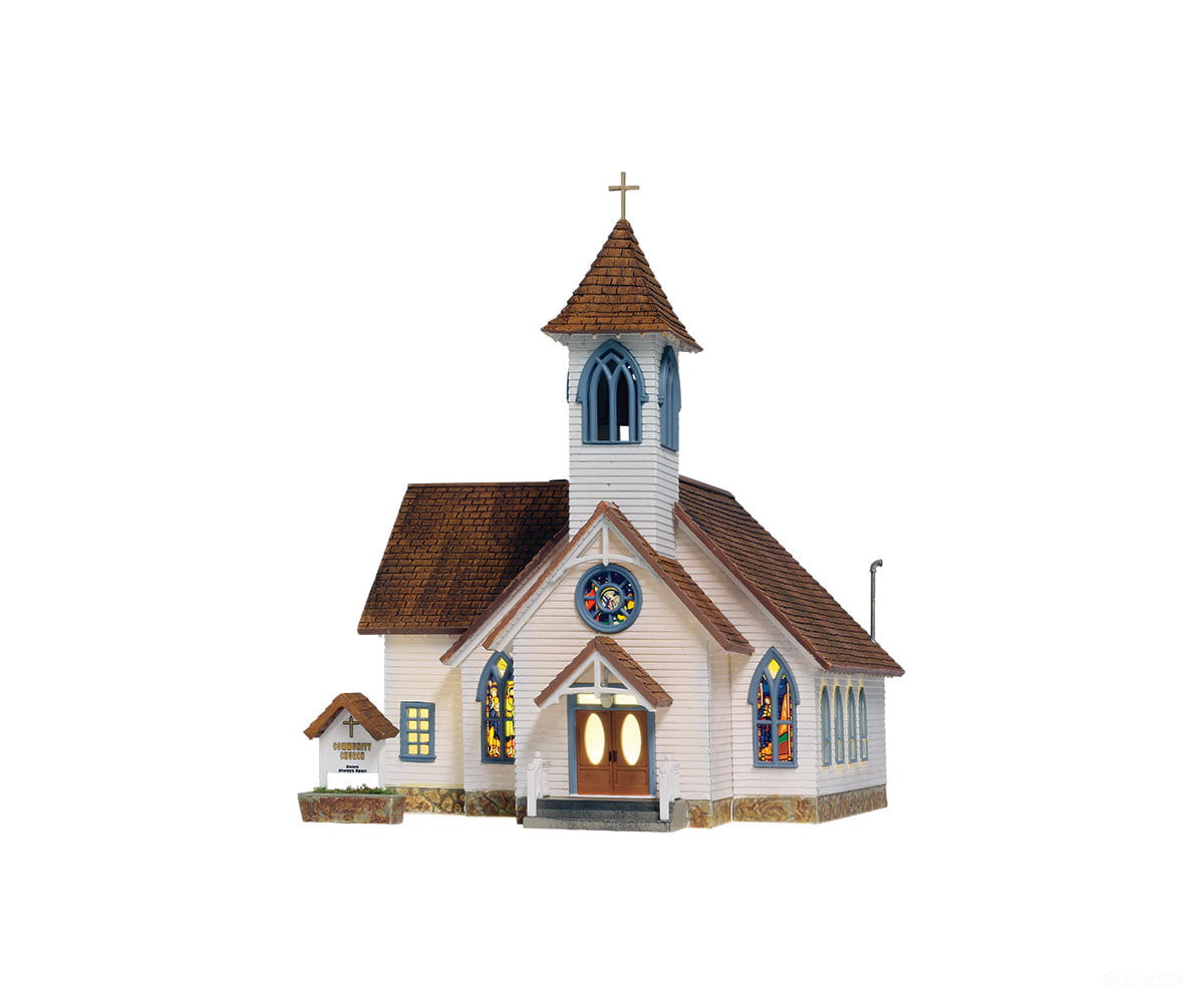 Woodland Scenics 5041 Community Church (Lit) Ho Scale Structures