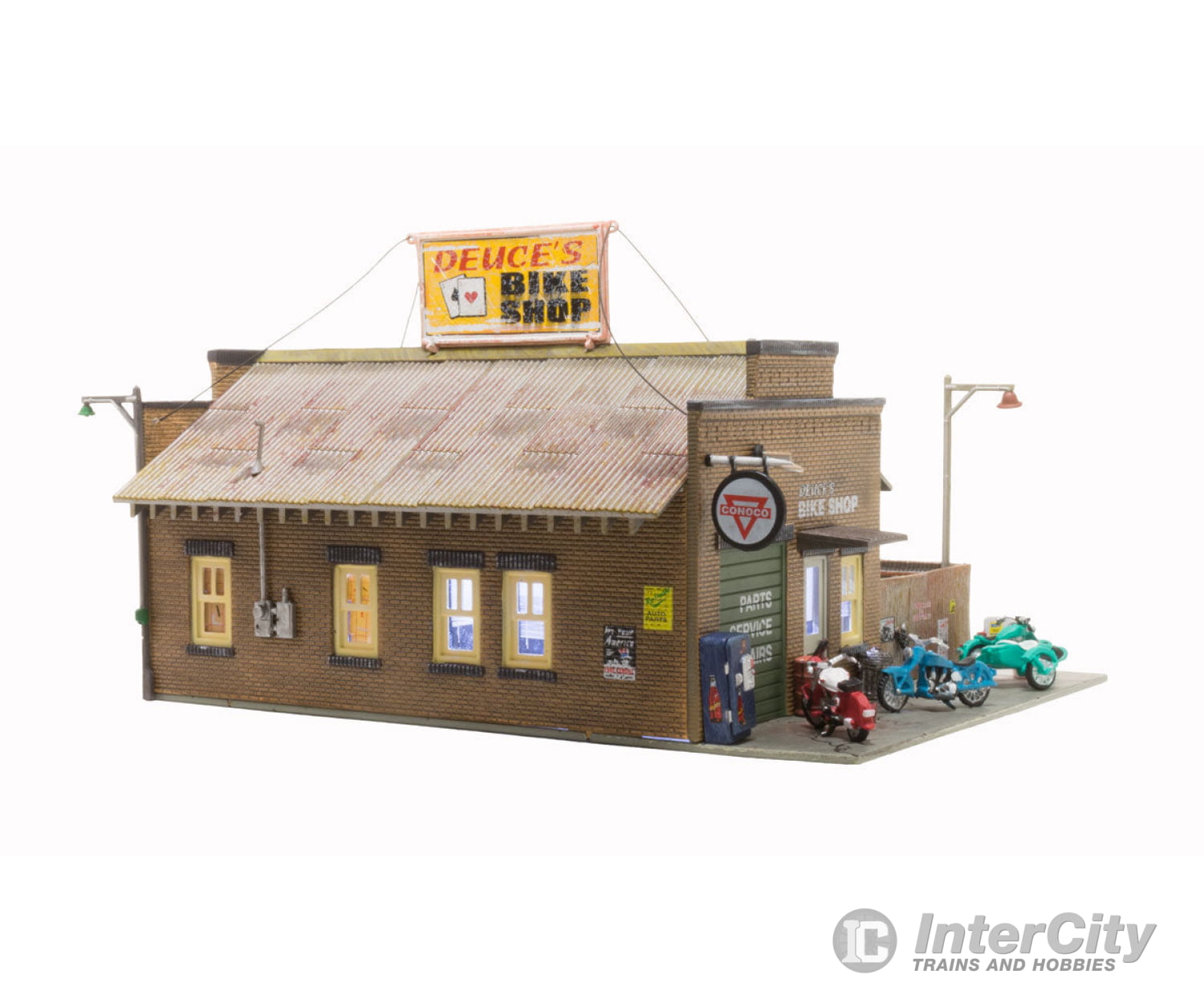 Woodland Scenics 5045 Deuce’s Bike Shop (Lit) Ho Scale Structures