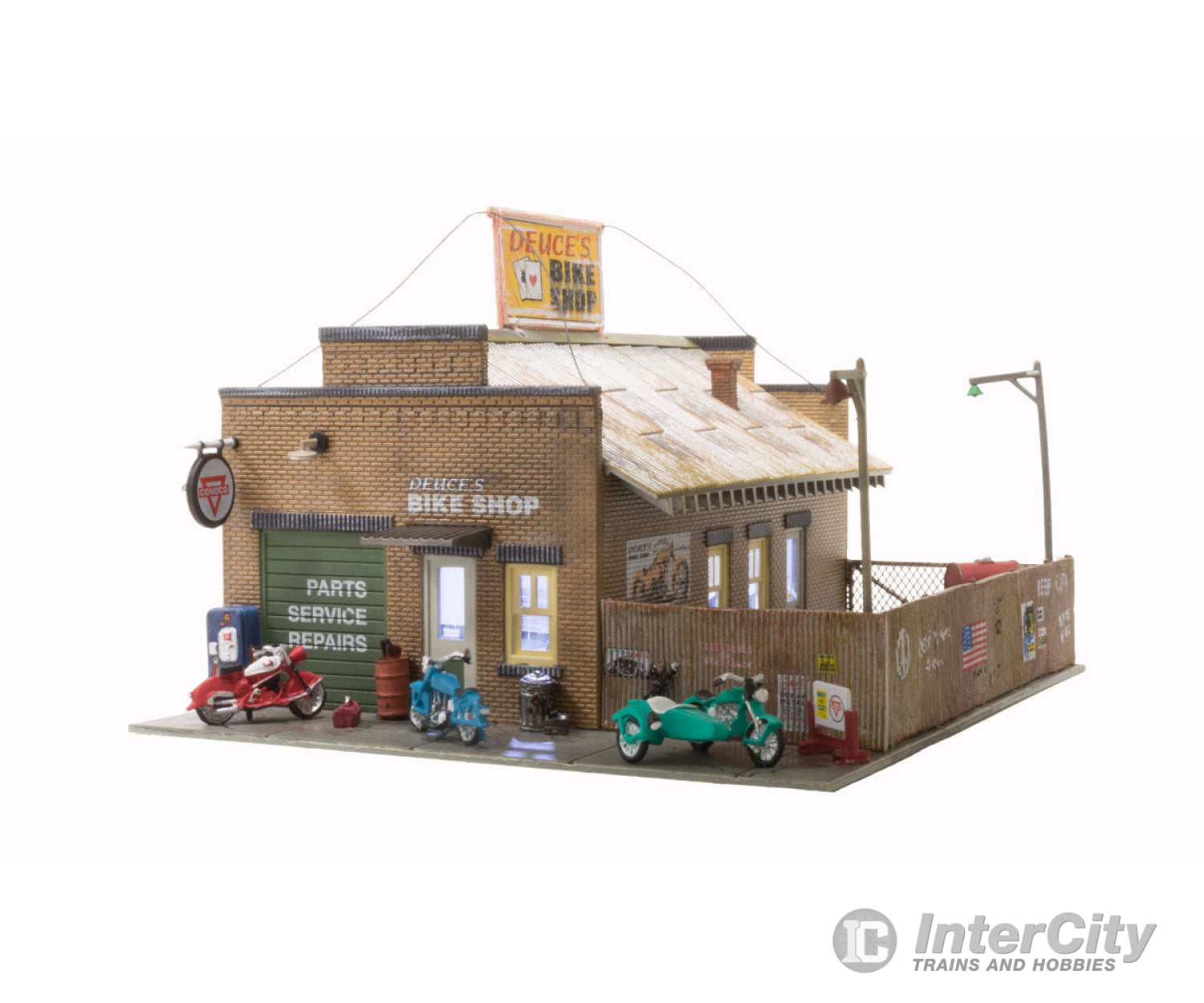 Woodland Scenics 5045 Deuce’s Bike Shop (Lit) Ho Scale Structures