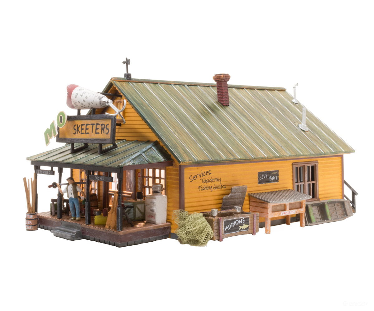 Woodland Scenics 5047 Mo Skeeters Bait & Tackle (Lit) Ho Scale Structures