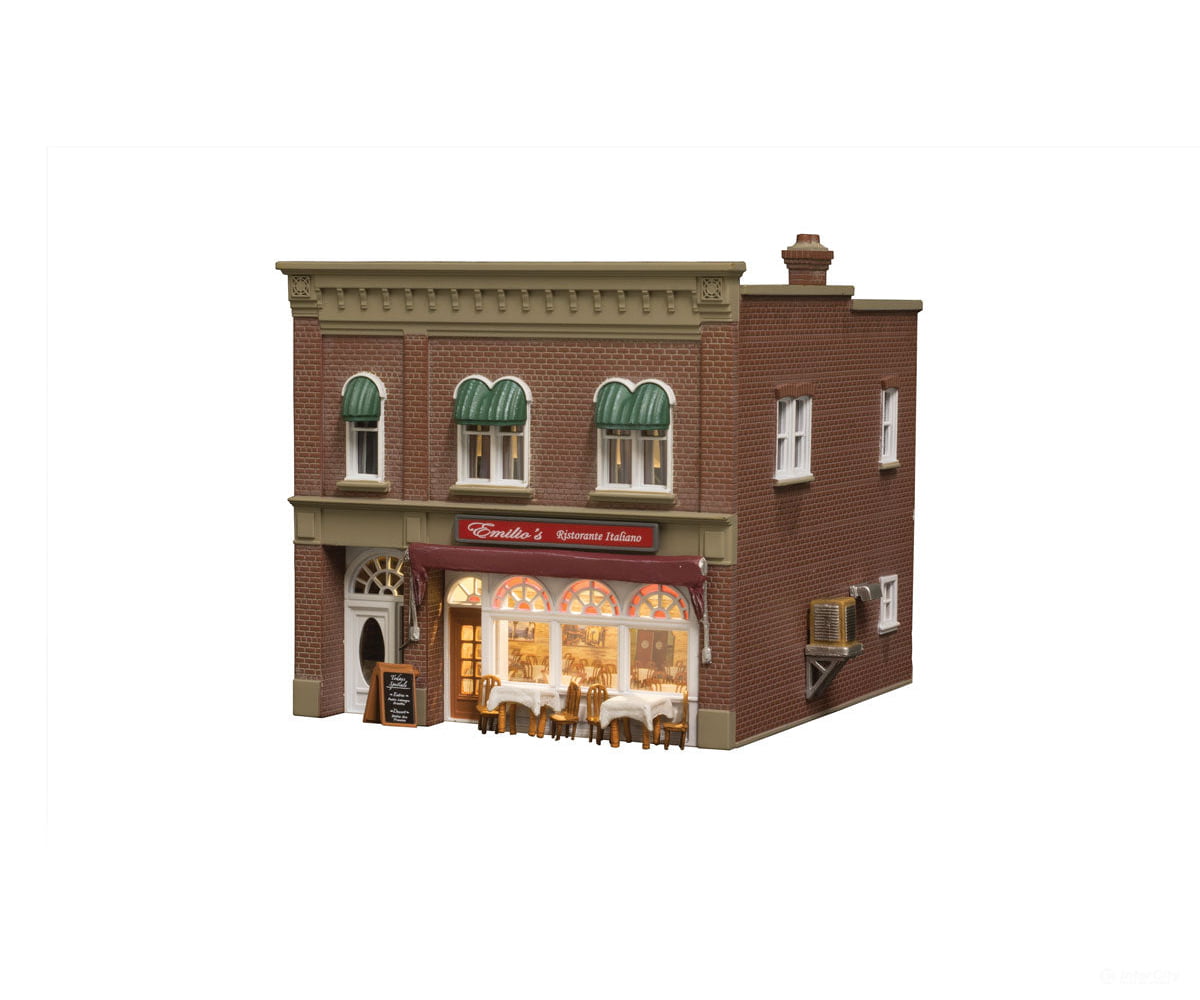 Woodland Scenics 5055 Emilio’s Italian Restaurant (Lit) Ho Scale Structures