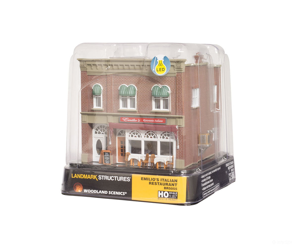 Woodland Scenics 5055 Emilio’s Italian Restaurant (Lit) Ho Scale Structures
