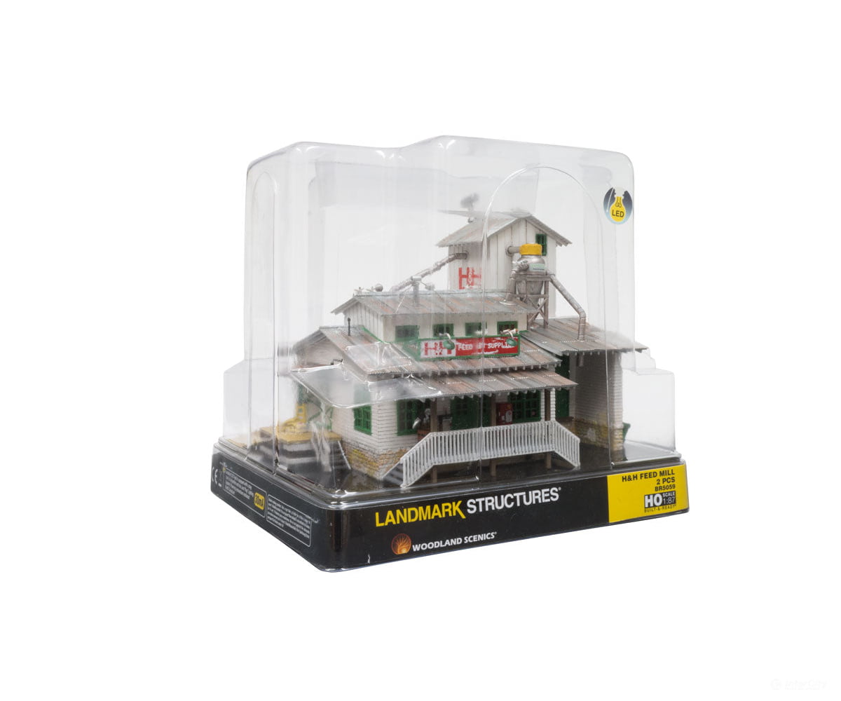 Woodland Scenics 5059 H & Feed Mill (Lit) Ho Scale Structures