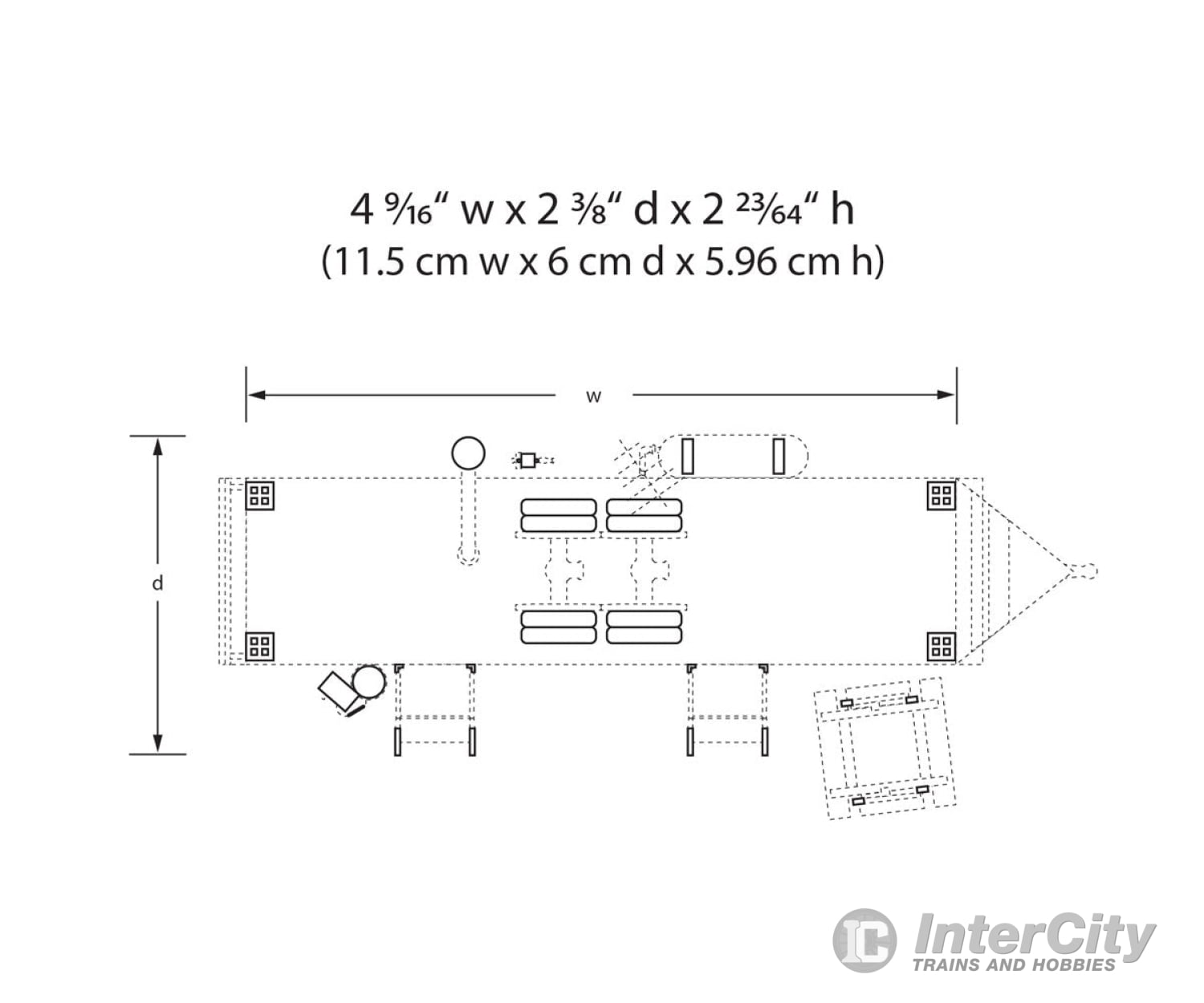 Woodland Scenics 5061 Double Decker Trailer (Lit) Ho Scale Structures